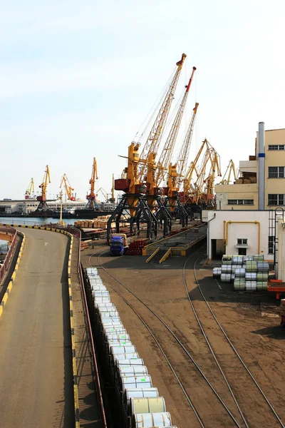 Odessa Oekraïne Circa 2008 Industriële Container Lading Lading Schip Met — Stockfoto