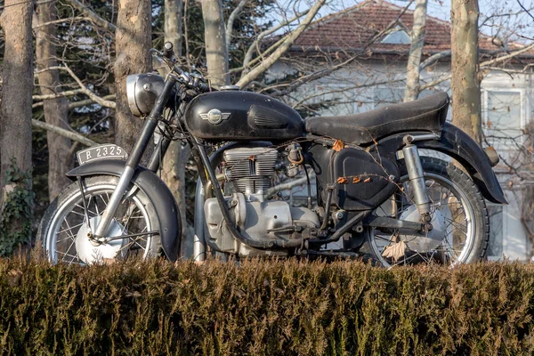 Warna Bułgaria Stycznia 2014 Unikalne Retro Motocykle Wystawie Wystawa Bułgarski — Zdjęcie stockowe