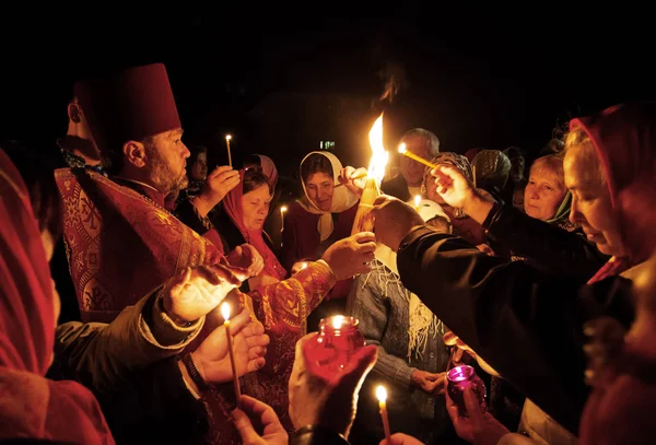 오데사 순례자 가져온 거룩한 토요일 부활절의 거룩한 의식의 오데사 우크라이나 — 스톡 사진