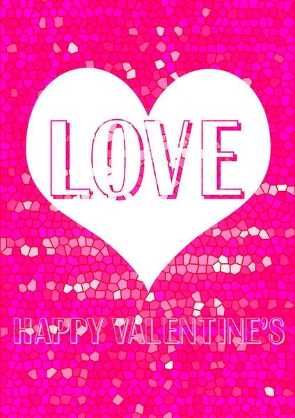 Mosaic Card Invitation Valentine Day Design Background — Stock Photo, Image