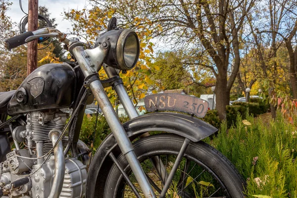 Varna Bulgarien November 2015 Einzigartige Retro Motorradausstellung Bulgarischer Sammler Ältere — Stockfoto