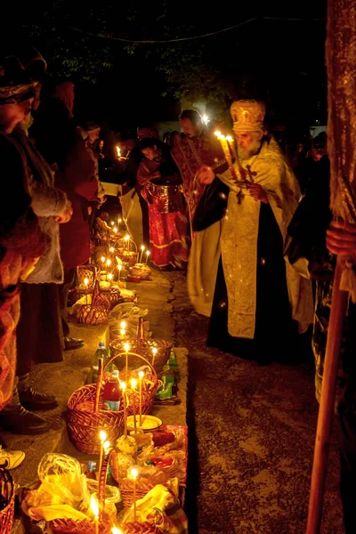 Odessa Avril Des Fidèles Orthodoxes Chrétiens Sont Venus Consacrer Repas — Photo
