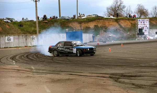 Oděsa Ukrajina Dubna 2017 Combat Povalečů Místních Soutěžích Driftování Napínavou — Stock fotografie