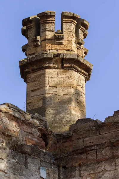 Interior Místico Ruínas Fachada Edifício Arruinado Abandonado Castelo Antigo Mansão — Fotografia de Stock