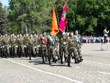 Odessa 4 Mayıs: olayları büyük Vatanseverlik Savaşı zaferle kutlamak için. zafer geçidi, Mayıs 4, 2012 odessa, Ukrayna