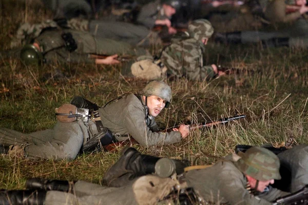 Odessa Ukraine April Fragment Reconstruction Night Combat Events 1943 Battle — Stock Photo, Image