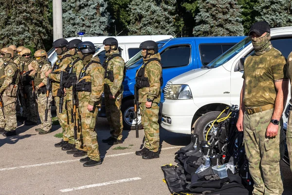 Odessa Ukraine August 2018 Special Forces Ukrainian Police Ranks Full — Stock Photo, Image
