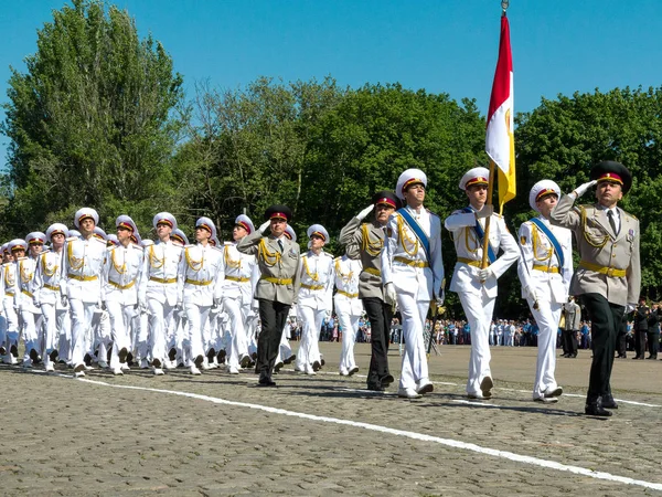 オデッサ 大祖国戦争の勝利の記念日を記念するイベント 勝利パレード 2012年オデッサ ウクライナ — ストック写真