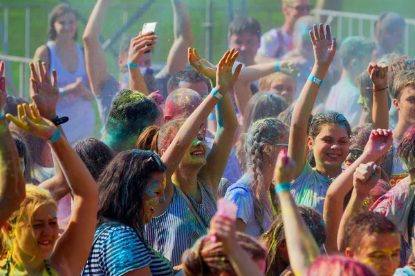 Odessa Ucrania Agosto 2017 Jóvenes Niños Niñas Divierten Durante Las — Foto de Stock