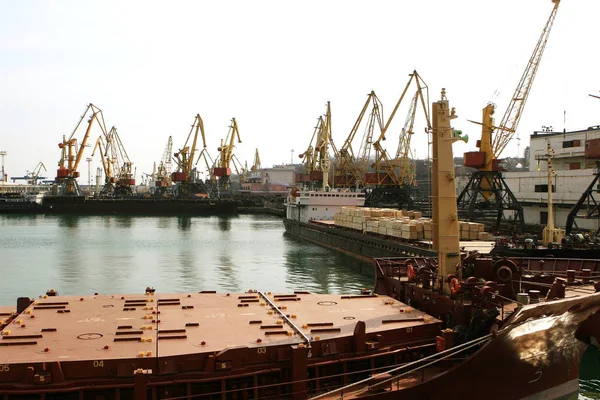 Oděsa Ukrajina Cca 2008 Průmyslové Kontejnerová Nákladní Nákladní Loď Funkčním — Stock fotografie