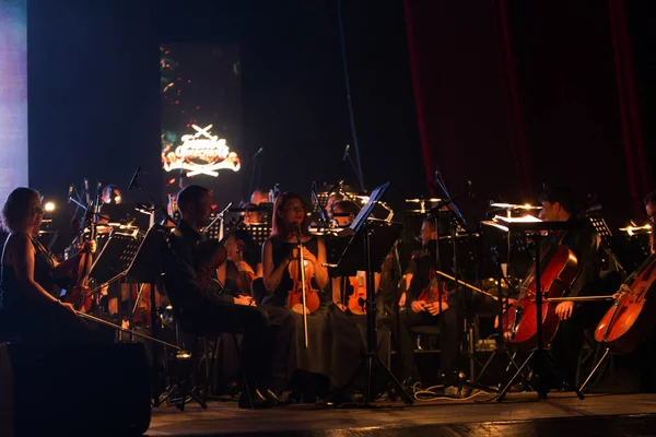 Odessa Ucrania Agosto 2018 Espectáculo Musical Orquesta Sinfónica Variedades Escenario — Foto de Stock