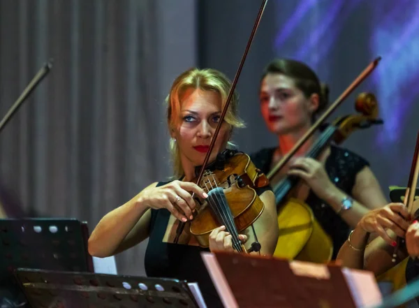 Odessa Ucrania Septiembre 2018 Espectáculo Musical Orquesta Sinfónica Variedades Escenario —  Fotos de Stock