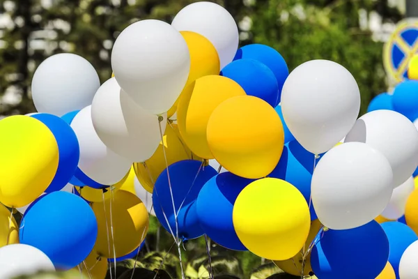 Festive Won Out Inflatable Balloons Decoration Children Festival Bright Balloons — Stock Photo, Image