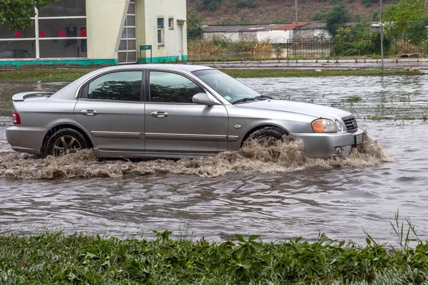 Odessa Ukraine July 2014 Result Heavy Rainfall Disaster Flooded Streets — Stock Photo, Image