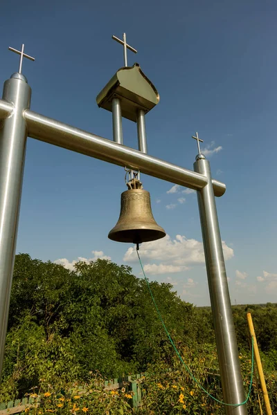 Russian Orthodox Bronze Bells Belfry Orthodox Christian Church Ilya Zone — Stock Photo, Image