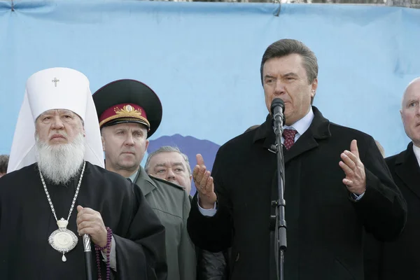 Odessa Marzo Presidente Ucrania Viktor Yanukovych Durante Mitin Campaña Odessa —  Fotos de Stock