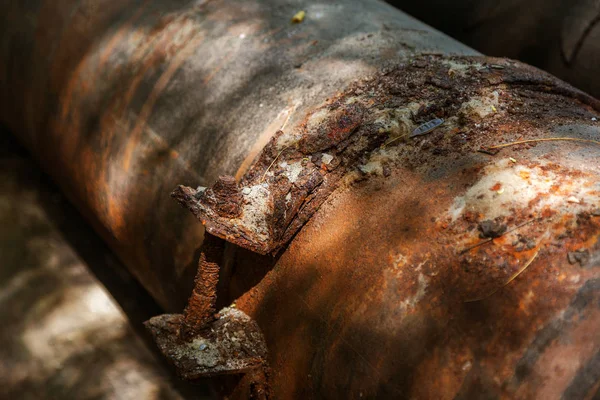 Fragmentos Tubos Água Grandes Velhos Depois Muitos Anos Operação Tubo — Fotografia de Stock