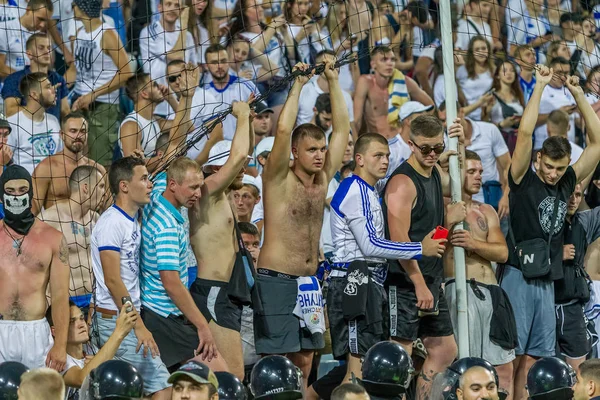 Odessa Ukrajna 2018 Július Tömeg Labdarúgó Nézők Stadionban Látogatók Töltött — Stock Fotó