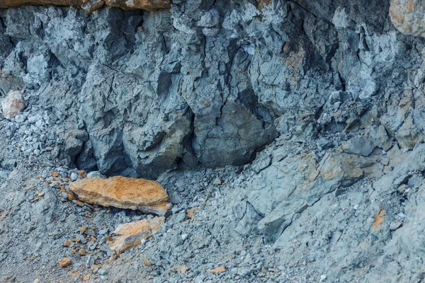 Geologický Ložisko Modré Hlíny Modrá Hlína Vzácná Přírodní Kosmetika Modrá — Stock fotografie