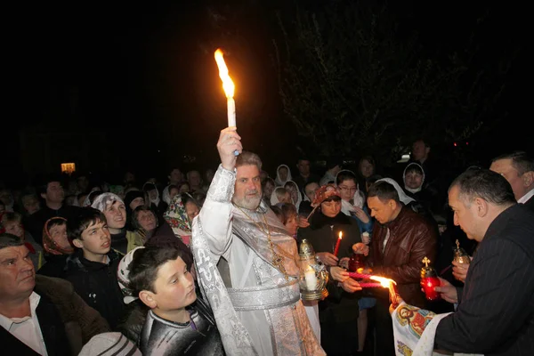 Odessa Kwietnia Pielgrzymi Przyniósł Święty Ogień Rytuał Grobu Holy Light — Zdjęcie stockowe
