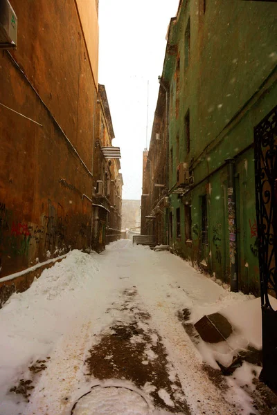 Odessa Ucrania Enero 2018 Fuertes Nevadas Ciclón Las Calles Ciudad —  Fotos de Stock