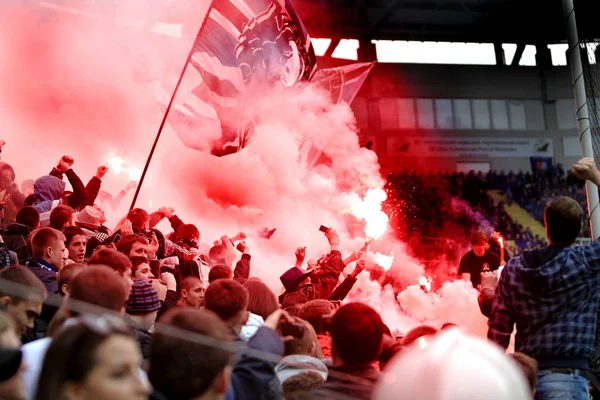 Odessa Oekraïne Juli 2013 Emotionele Voetbalfans Ondersteuning Van Het Team — Stockfoto