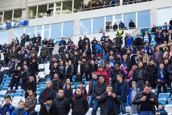 Odessa Ukraine 2018 Spectators Stands Stadium Football Fans Stadium Fans — Stock Photo, Image