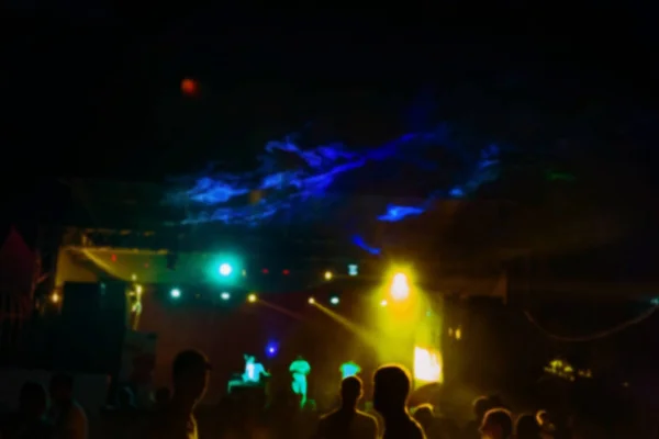 Odessa Ukraine August 2017 Silhouettes Concert Crowd Dance Floor Ahead — Stock Photo, Image