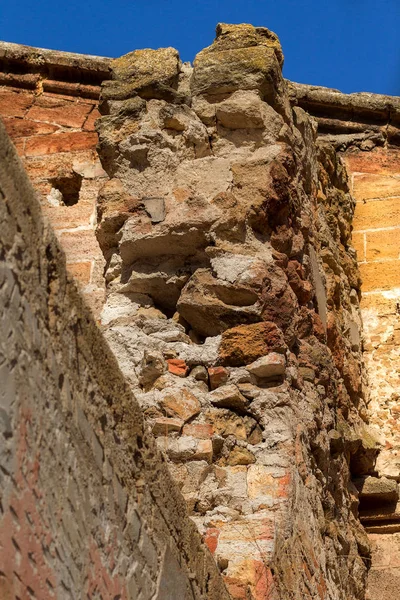 Mystical Interior Ruins Facade Abandoned Ruined Building Ancient Castle Mansion — Stock Photo, Image