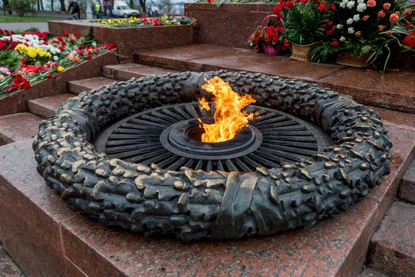 Одесса Украина Апреля 2014 Года Вечный Огонь Честь Советских Воинов — стоковое фото