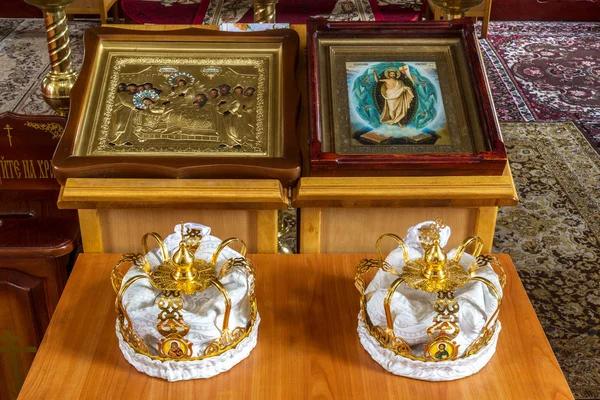 Odessa Ucrania Monasterio San Nicolás Izmail Antiguo Templo Altar Iconostasio — Foto de Stock