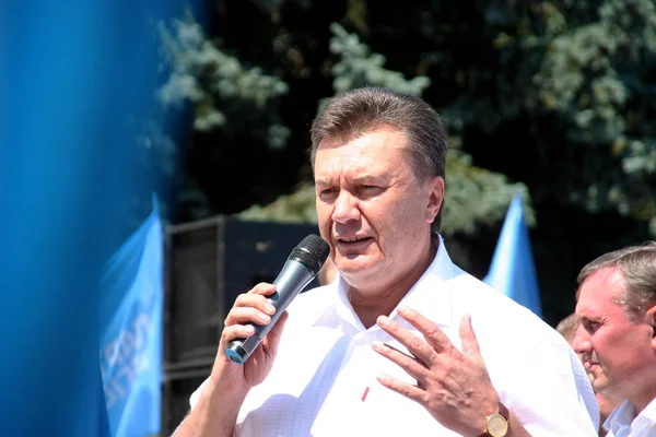 Kiev Juli President Ukraina Viktor Janukovytj Ett Rally Självständighet Mot — Stockfoto