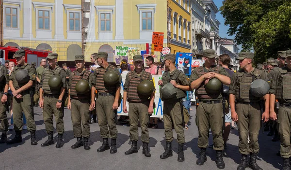 Odessa Ukraine August 2017 People Participated Gay Parade Demonstration Support — Stock Photo, Image