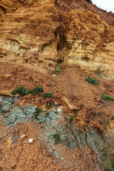 Depósito Geológico Arcilla Azul Arcilla Azul Raro Cosmético Natural Natural — Foto de Stock