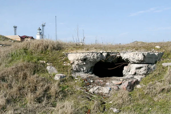 Antiche Fortificazioni Della Seconda Guerra Mondiale Angara Fossa Punto Pillbox — Foto Stock