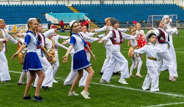 Odessa Ukraina Oktober 2017 Barn Scenen Unga Barn Dans Ensembler — Stockfoto