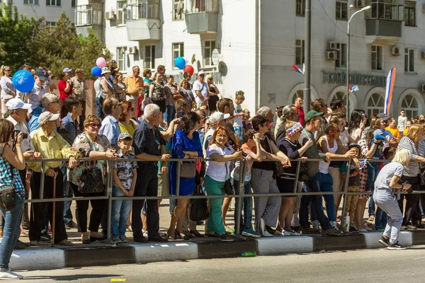 Novorossiysk Rusia Mayo 2018 Manifestación Del Primero Mayo Paz Job —  Fotos de Stock