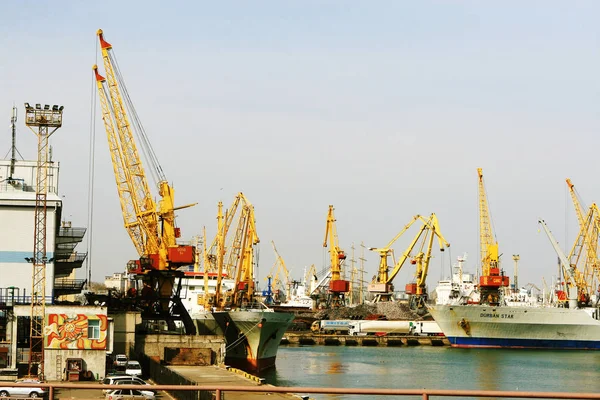 Odessa Oekraïne Circa 2008 Industriële Container Lading Lading Schip Met — Stockfoto