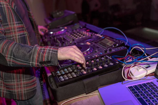 Odessa April Nacht Klub Dzh Mixer Mengt Muziek Met Krachtige — Stockfoto