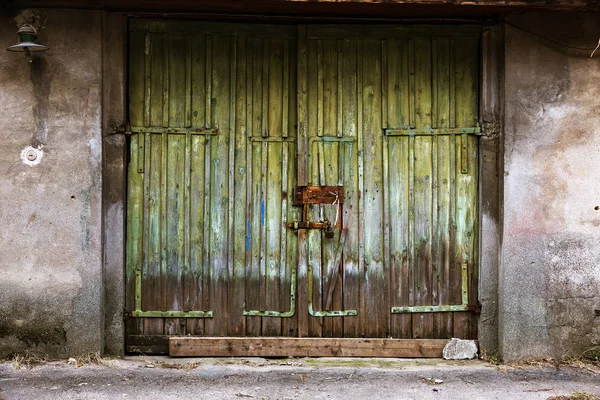 Oude Houten Deur Arme Wijk Oude Vintage Houten Een Oude — Stockfoto