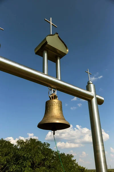 Russian Orthodox Bronze Bells Belfry Orthodox Christian Church Ilya Zone — Stock Photo, Image