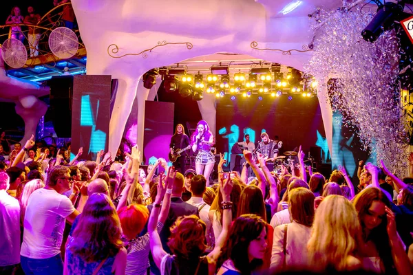 Odessa Ukraine May 2014 Large Crowd People Having Fun Nightclub Stock Image