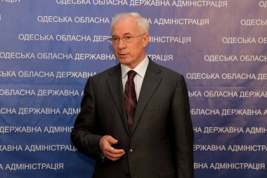 Odessa, Ukrayna, 23 Eylül 2010: Odessa çalışma ziyareti sırasında Başbakan Ukrayna Mykola Azarov söyledi. Ukrayna'nın bölgeler partisi. Bakanlar Kurulu Başkanı Viktor Yanukoviç