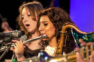 Odessa, Ukrayna-8 Haziran 2013: geleneksel uluslararası müzik Caz Festivali Jazzfest 