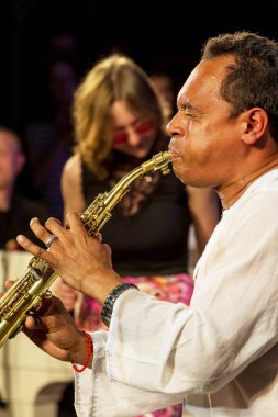 Odessa, Ukrayna-8 Haziran 2013: geleneksel uluslararası müzik Caz Festivali Jazzfest 