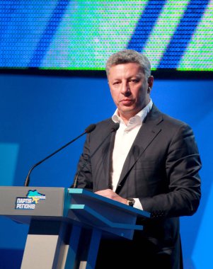 Kiev, Ukrayna - 29 Mart: Başkan adayı Yuri Boyko 2014 - seçimlerde. Kongresi'nde Bölgeler Partisi - 29 Mart 2014 Kiev, Ukrayna