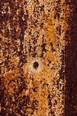 Paslı metal doku, paslı metal arka plan tasarımı için metin için kopya yer ile görüntü. Islak atmosferik etkilerden paslı metal korumasız. Paslı metal doku arka plan