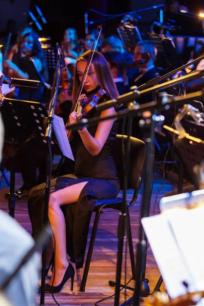 Odessa Ukraine Agosto 2018 Espetáculo Musical Orquestra Sinfônica Variedade Palco — Fotografia de Stock