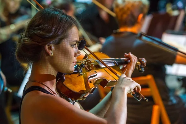 Odessa Ukraine Setembro 2018 Musical Show Variety Symphony Orchestra Palco — Fotografia de Stock