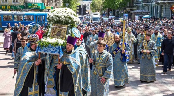Odessa Ukraina April Procession Med Mirakulösa Ikonen Den Fostrar Gud — Stockfoto